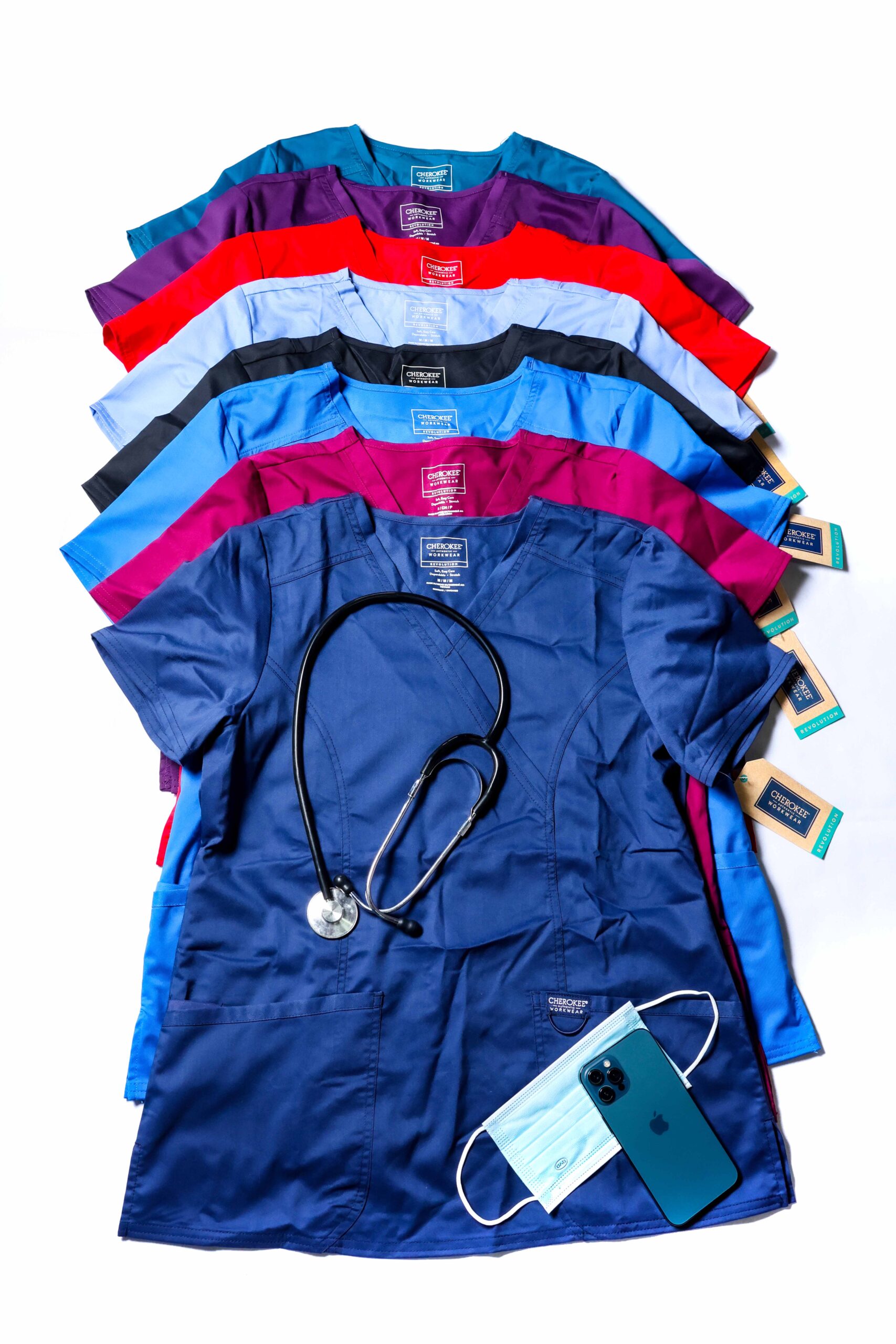 Cherokee-Workwear-Revolution-scrubs-assorted-colors